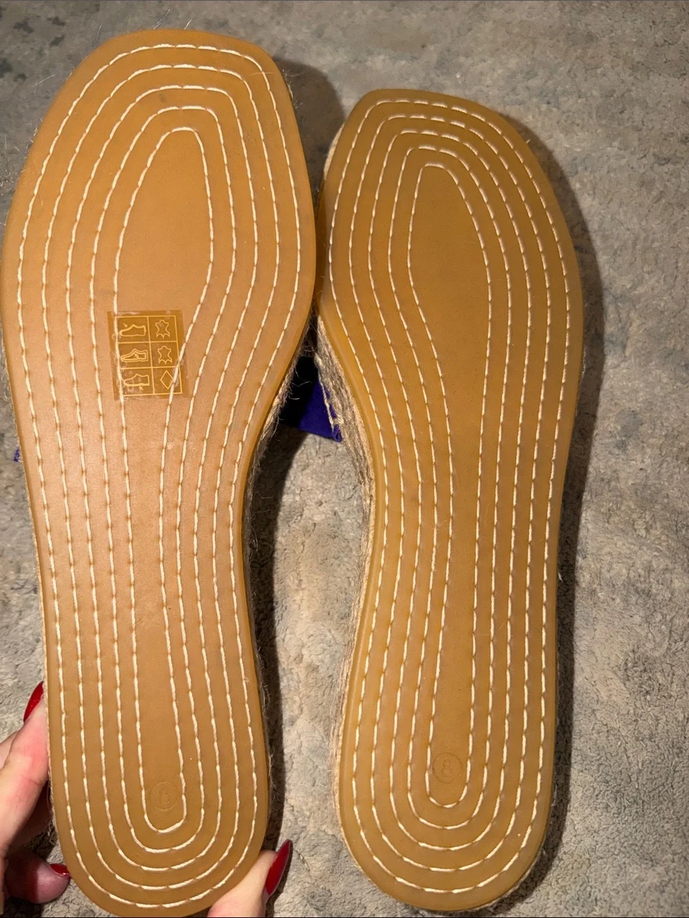 Tory Burch Woven Espadrille Slides in deep purple